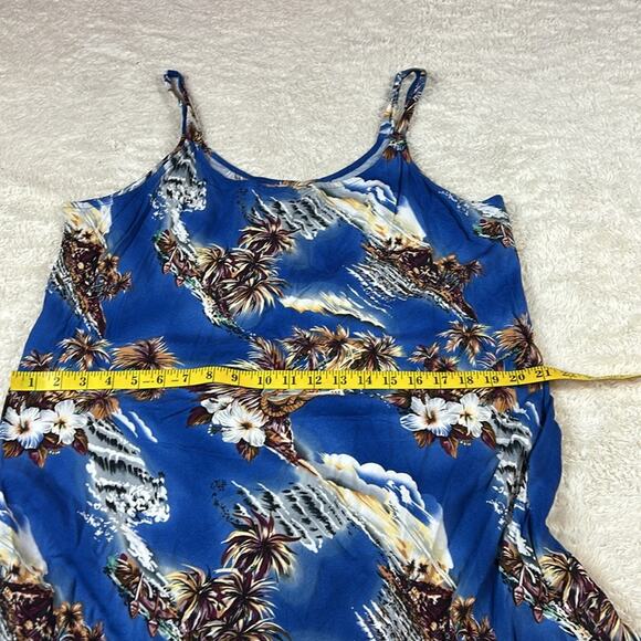 Hilo Hattie 2 piece Hawaiian blouse and dress set in blue , size XL - Picture 7 of 12